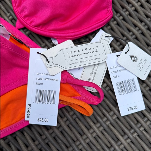 Sanctuary Pink and Orange Bikini - Size M/L - NWT - Picture 10 of 16